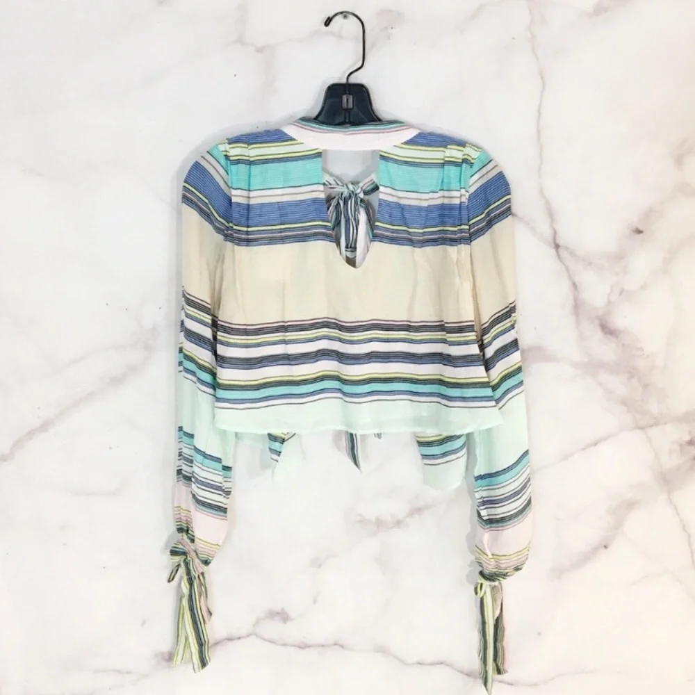 NWOT Wildfox Little Black Boots Striped Top - Picture 4 of 9